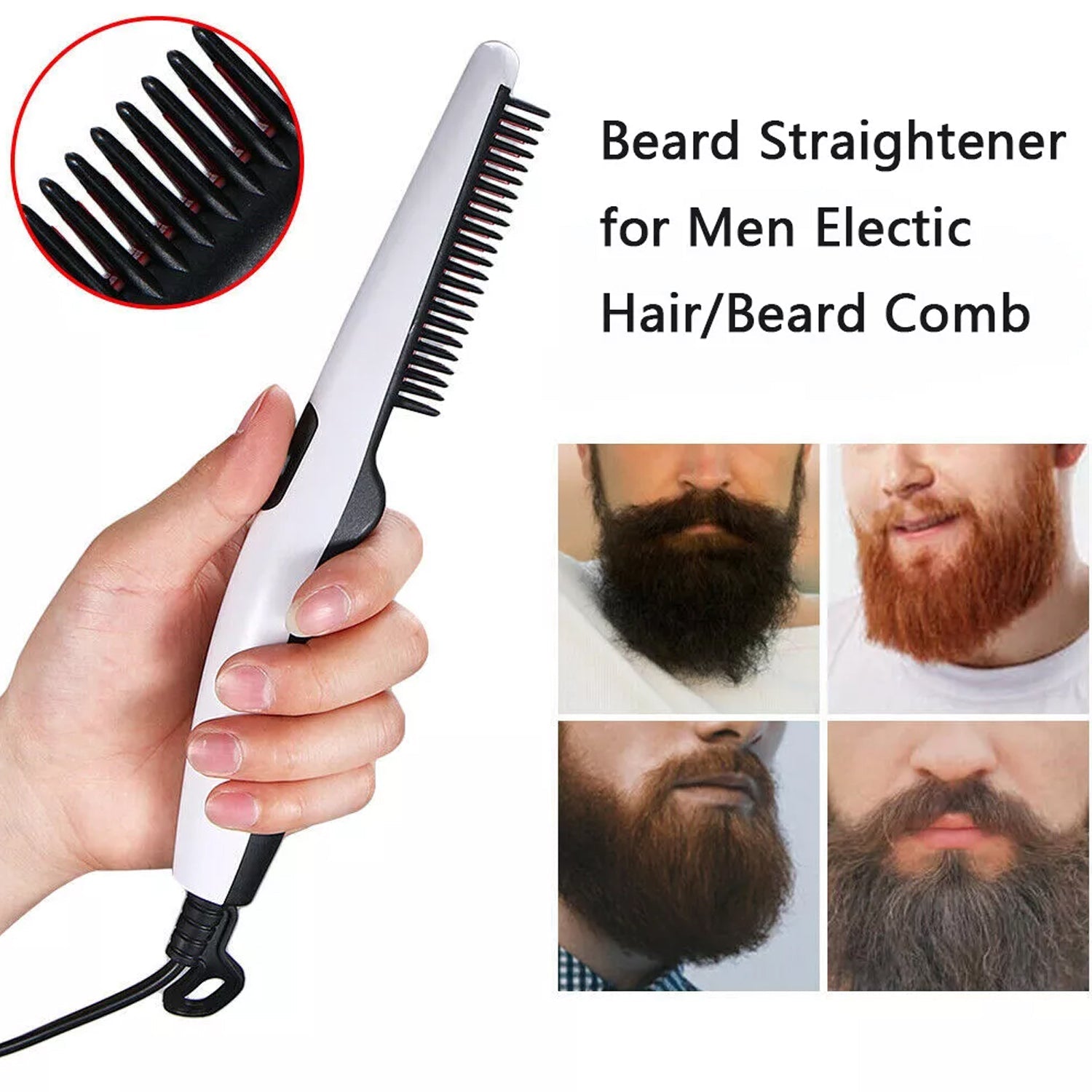 Stylish Electric Hair Straightening Comb Stylish Electric Hair Straightening Comb